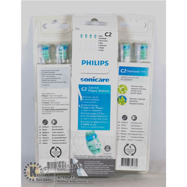 LOT OF 12 PHILIPS SONICARE BRUSH HEADS