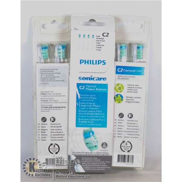 LOT OF 12 PHILIPS SONICARE BRUSH HEADS