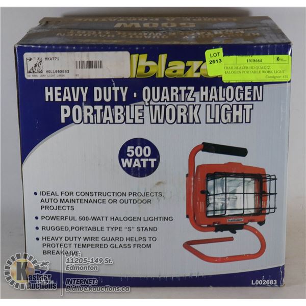 TRAILBLAZER HD QUARTZ HALOGEN PORTABLE WORK LIGHT