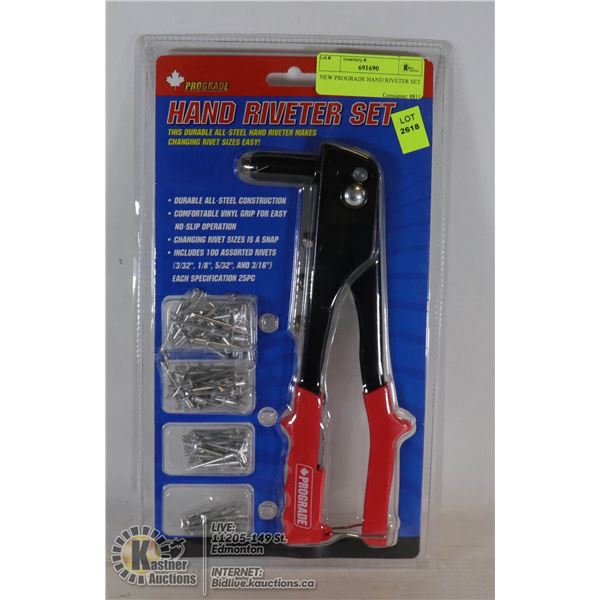NEW PROGRADE HAND RIVETER SET