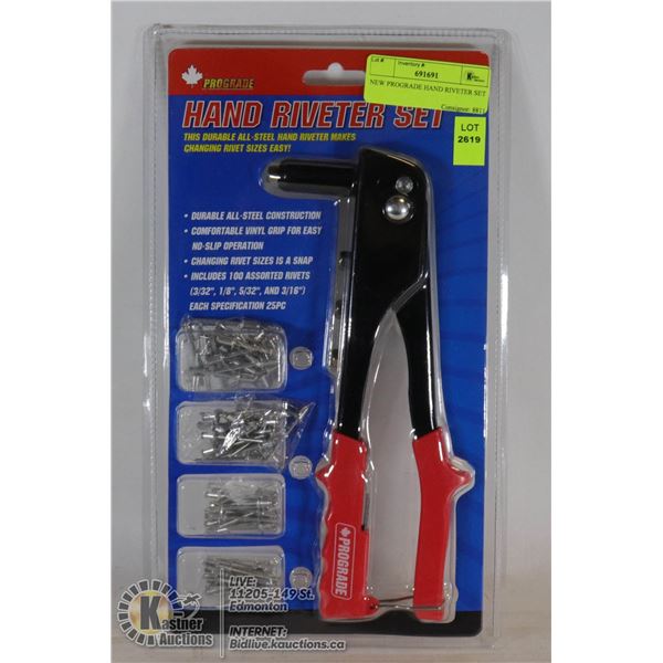 NEW PROGRADE HAND RIVETER SET
