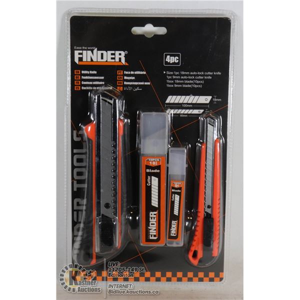 NEW 4PC UTILITY KNIFE SET