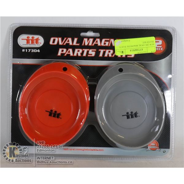 NEW 2PC OVAL MAGNETIC PARTS TRAYS SET