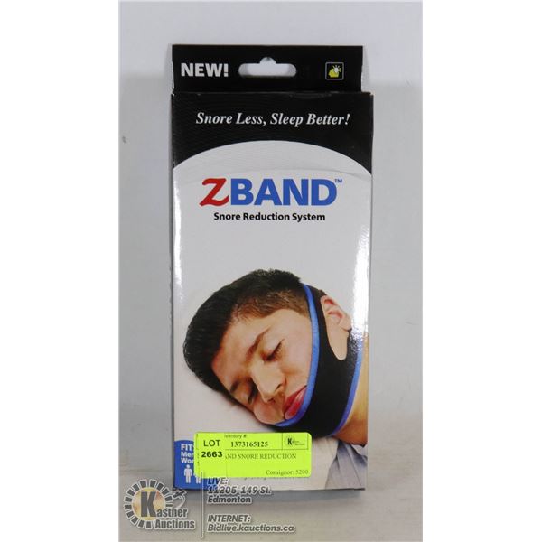 NEW Z-BAND SNORE REDUCTION SYSTEM