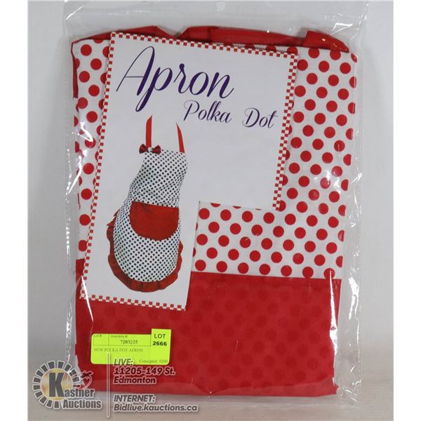 NEW POLKA DOT APRON