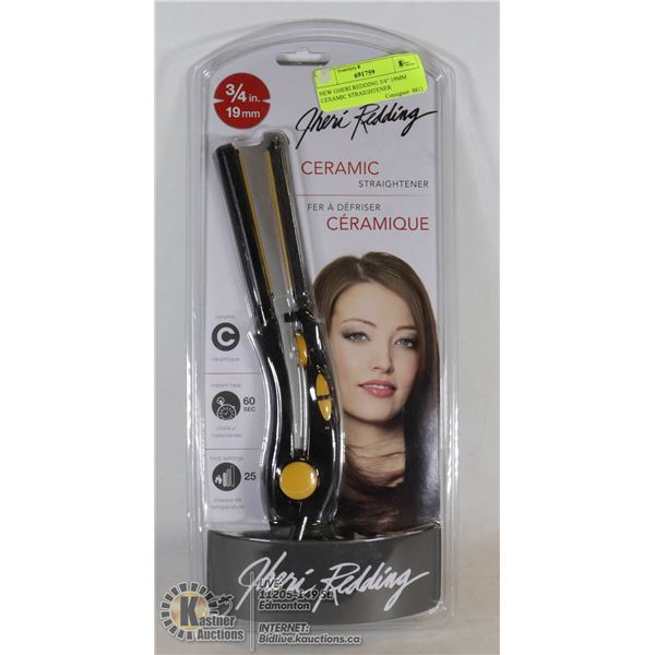 NEW GHERI REDDING 3/4" 19MM CERAMIC STRAIGHTENER