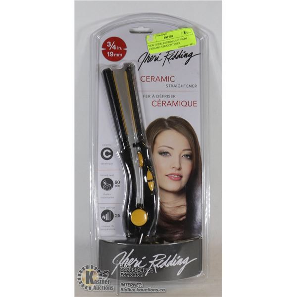 NEW GHERI REDDING 3/4" 19MM CERAMIC STRAIGHTENER