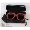 Image 1 : NEW RHINESTONE SUNGLASSES WITH CASE