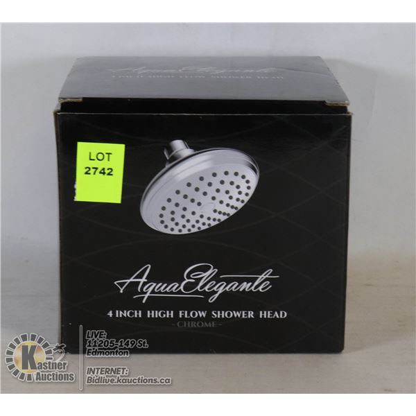 4 INCH HIGH FLOW CHROME SHOWER HEAD