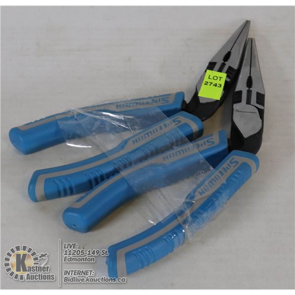 LOT OF TWO 45 DEGREE NEEDLE NOSE PLIERS