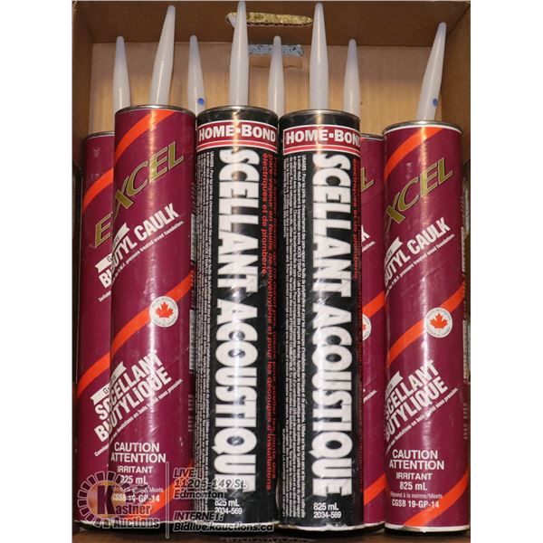 FLAT OF ASSORTED TUBES OF SEALANT