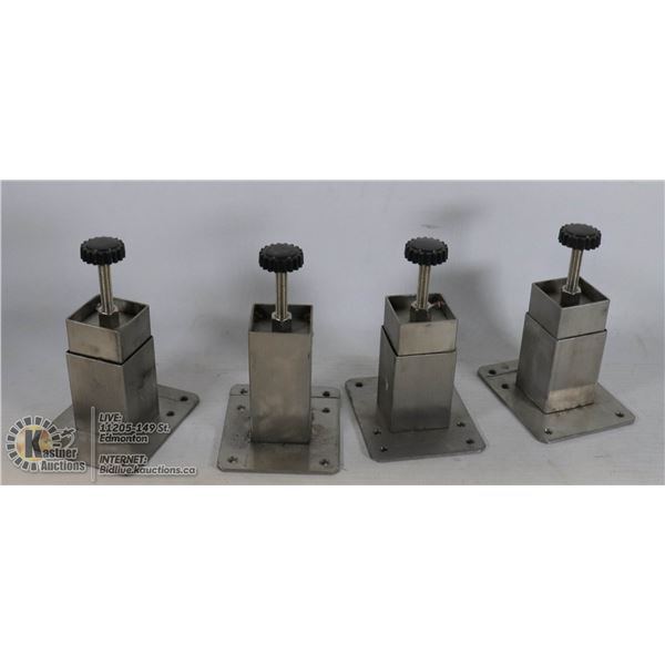 BOX OF 4 IKEA  ADJUSTABLE HEIGHT METAL TABLE LEGS