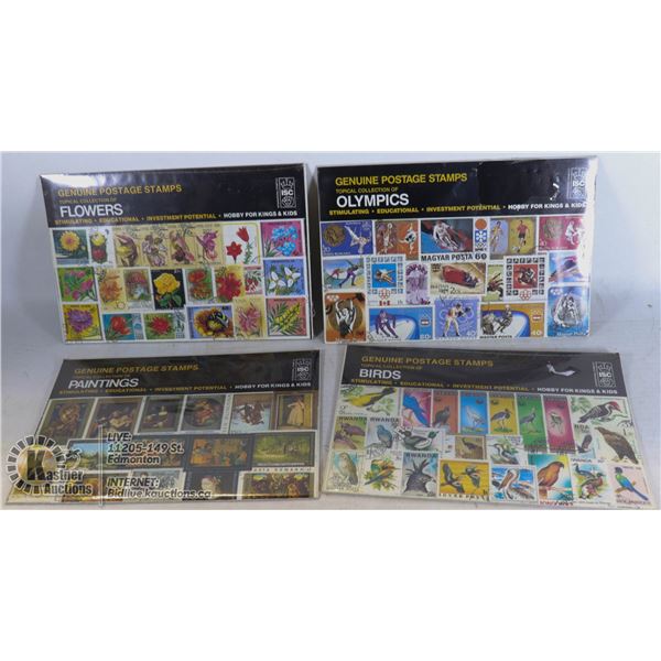 4 NEW SETS OF VINTAGE STAMPS