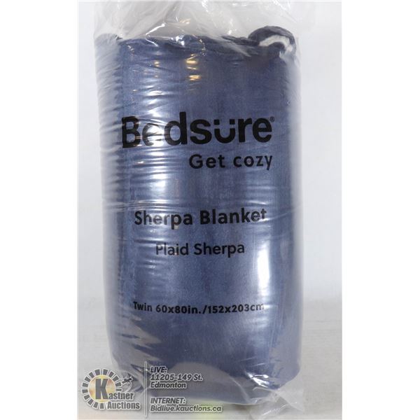 TWIN SIZE SHERPA BLANKET
