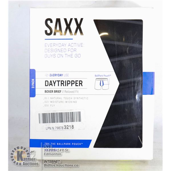 3 PACK OF SAXX BRIEFS SIZE LARGE