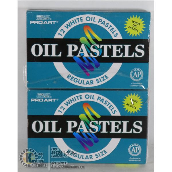 LOT OF 2 WHITE OIL PASTEL SETS