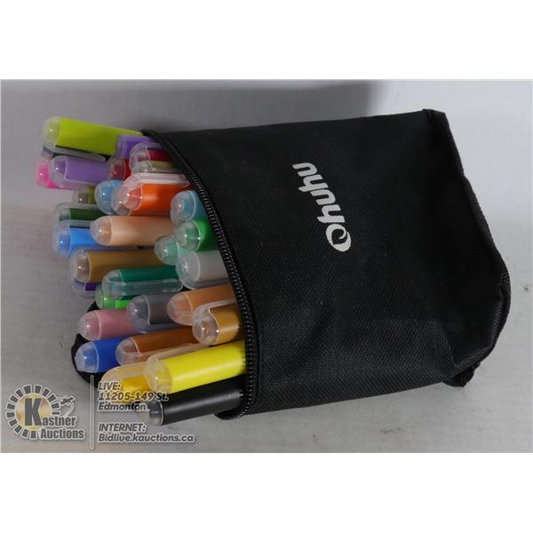 BAG OF ACRYLIC PAINT MARKERS