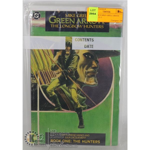 DC COMICS MIKE GRELL GREEN ARROW  #1-3