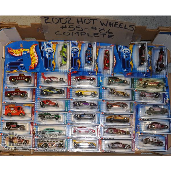33 HOT WHEELS - 2002 SEGMENT SERIES #55 - #86.....