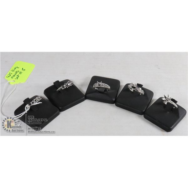 925 SILVER RING MOUNTS   (4)