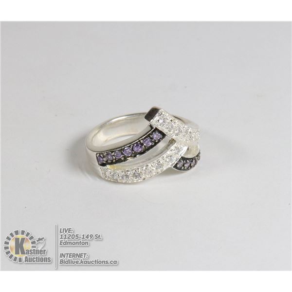 TURKISH JEWELRY  SILVER RING WITH CLEAR