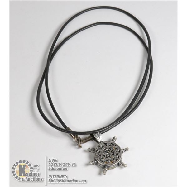 TURKISH JEWELRY BLACK CORD WITH 925 SILVER TURKISH