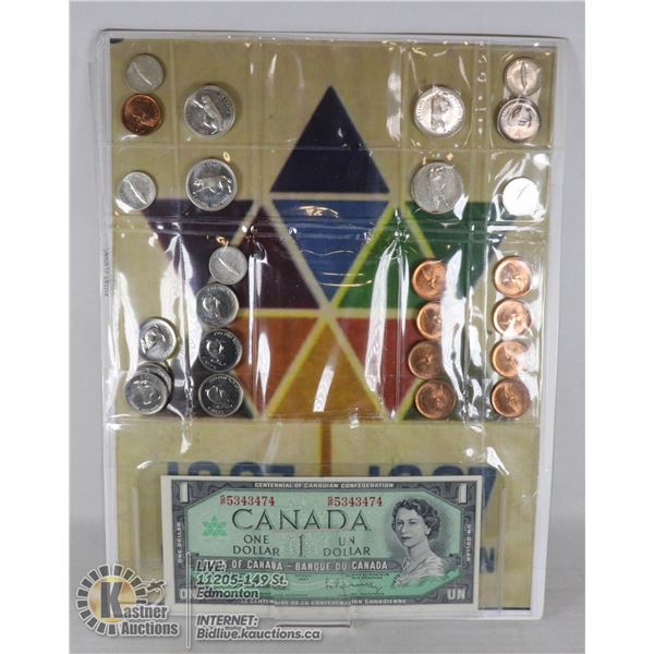 LOT OF 1967 CENTENNIAL CURRENCY CHECK DESCRIPTION