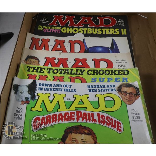 5 MAD MAGAZINES