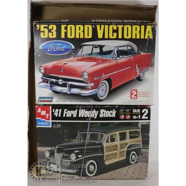 AMT 41 FORD WOODY  & LINDBERG 53 FORD VICTORIA
