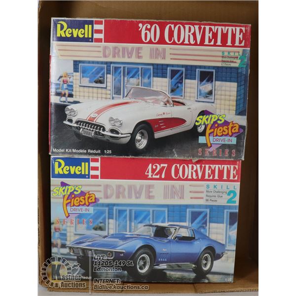 REVELL SKIPS FIESTA 427 & 60 CORVETTE 1:24 MODEL