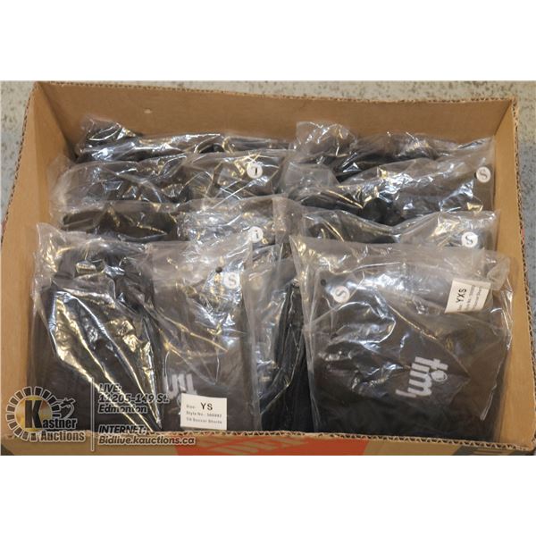 BOX OF SOCCER SOCKS AND SHORTS SIZE S