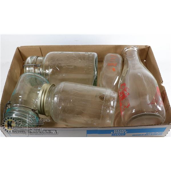 VINTAGE BOTTLES AND JARS  NABOB SEALER, PURITY