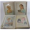 Image 1 : VINTAGE CHILDREN’S PICTURES FRAMED