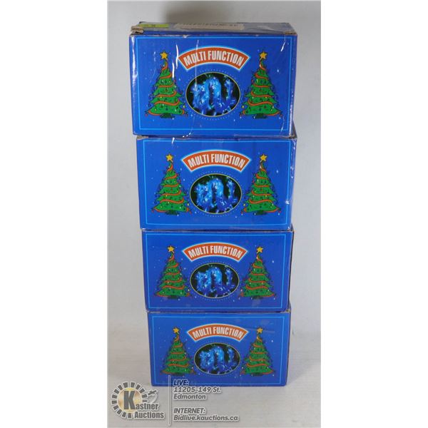 LOT OF 4 WARM WHITE MULTI FUNCTION STING LIGHTS