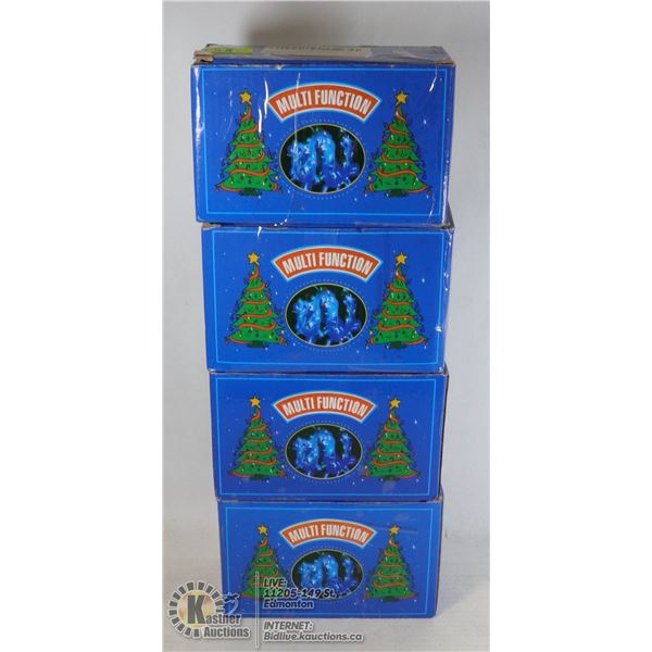 LOT OF 4 WARM WHITE MULTI FUNCTION STING LIGHTS