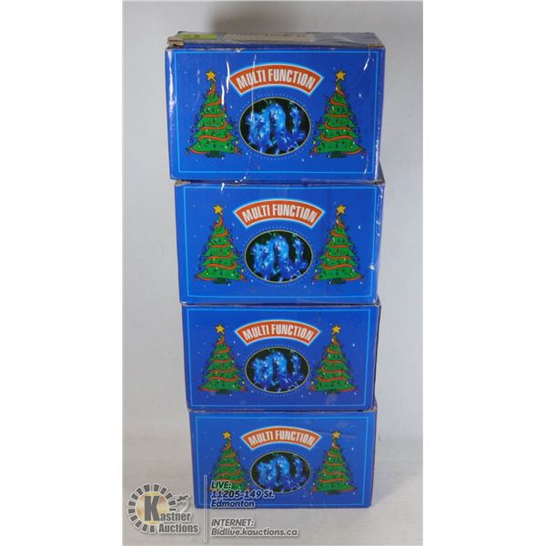 LOT OF 4 WARM WHITE MULTI FUNCTION STING LIGHTS