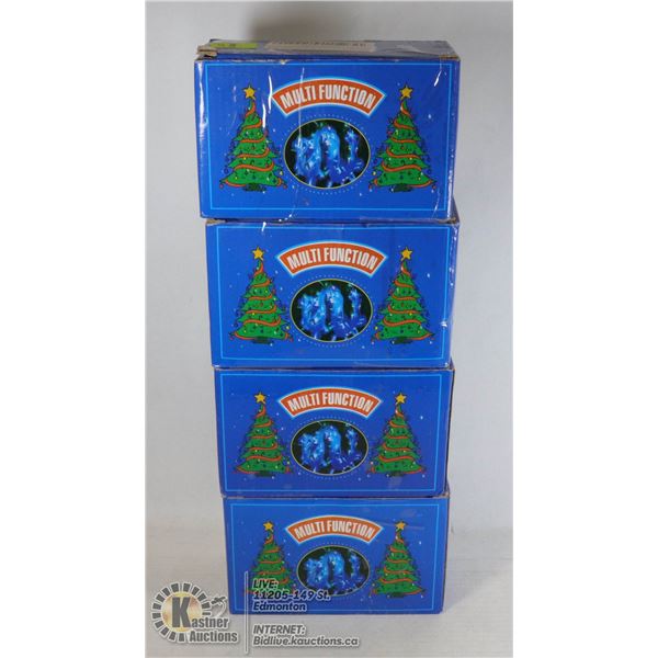 LOT OF 4 WARM WHITE MULTI FUNCTION STING LIGHTS