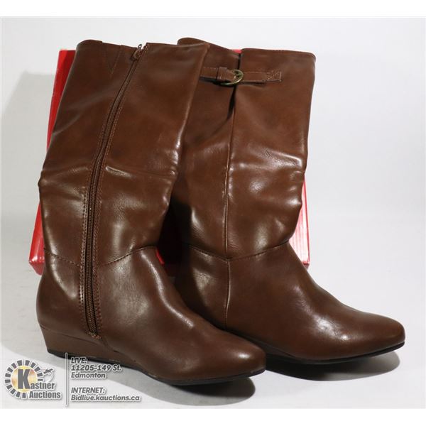 NEW BROWN TALL WOMENS BOOTS SIZE 7