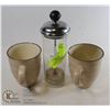 Image 1 : COFFEE PRESS AND MUGS