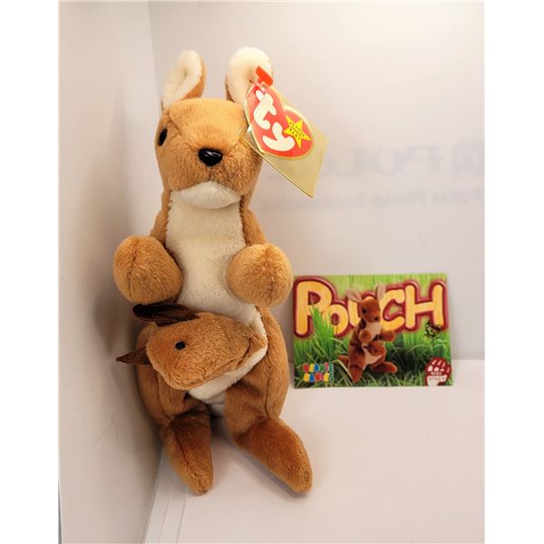 27)  VINTAGE "POUCH"  BEANIE BABY KANGAROO
