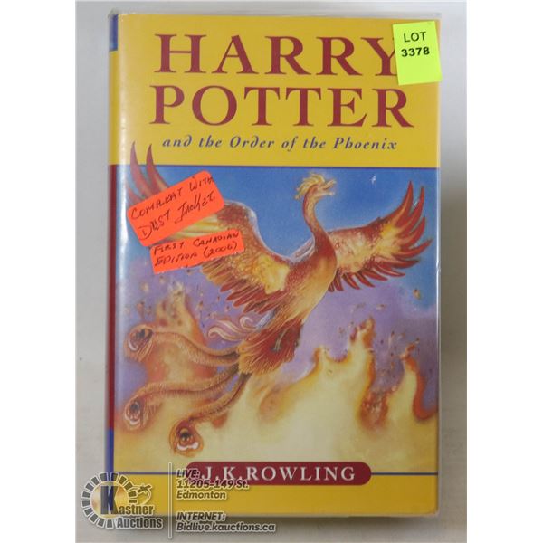 FIRST EDITION HARRY POTTER AND THE ORDER OF THE