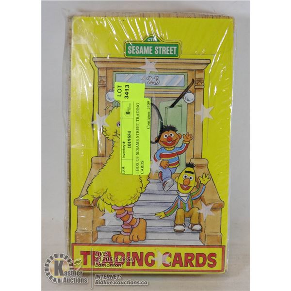 1 BOX OF SESAME STREET TRADING CARDS