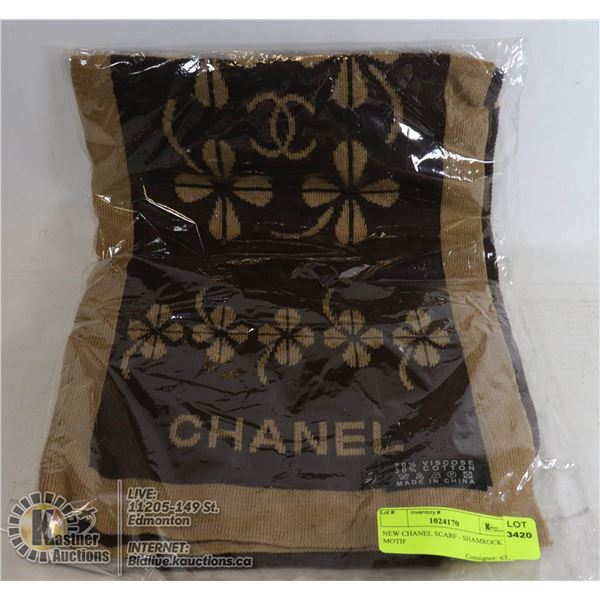 NEW CHANEL SCARF - SHAMROCK MOTIF