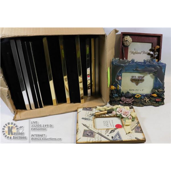 BOX OF PICTURE FRAMES