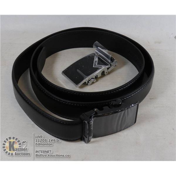 LEATHER BELT WITH EXTRA BUCKLE