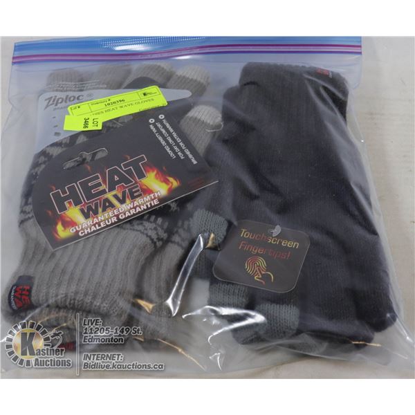 2PK LADIES HEAT WAVE GLOVES