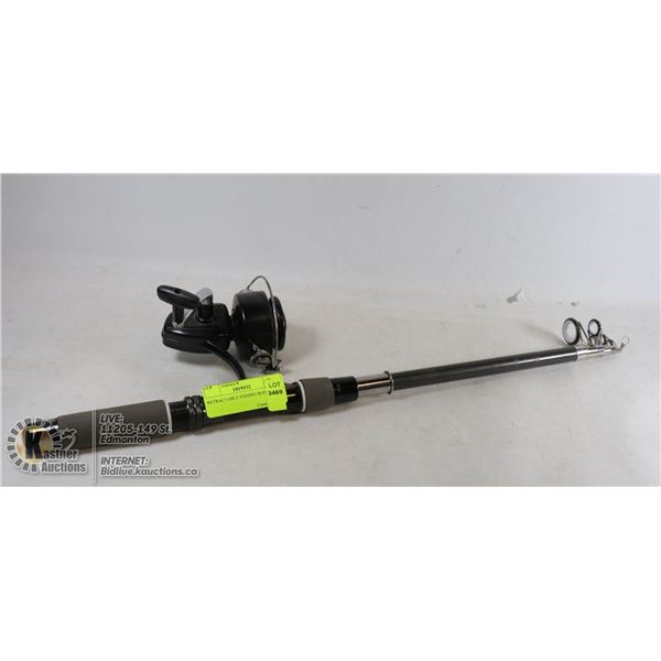 RETRACTABLE FISHING ROD & REEL