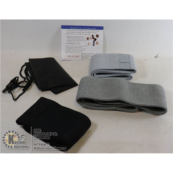 LOT OF 3 ELASTIC HIP RESISTANCE BAND