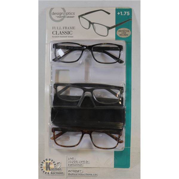 FOSTER GRANT READING GLASSES +1.75