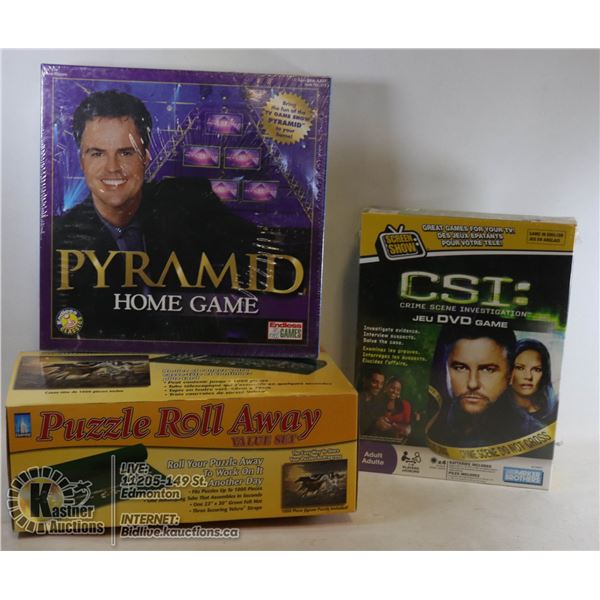 LOT OF 3 GAMES-UNOPENED